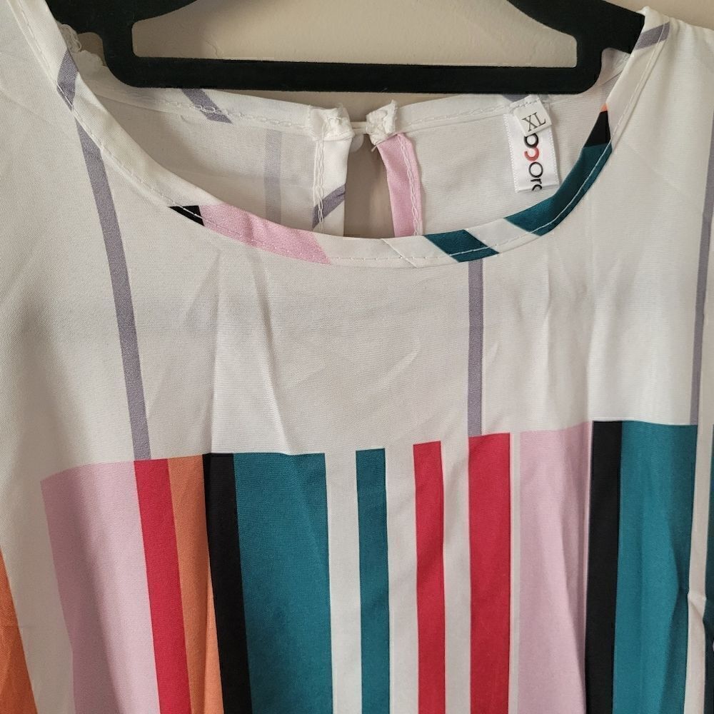 New Fashion Baggy Maxi Dress Cover up Stripe XL - Picture 4 of 8